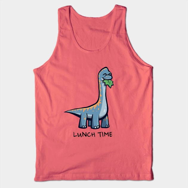 Lunch Time Dino Tank Top by Ryan Bangerter Art